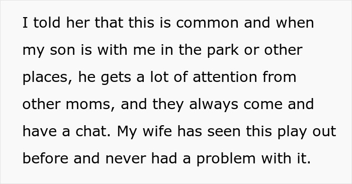 Text post describing a husband sharing their argument online as wife tries to prove she is right.