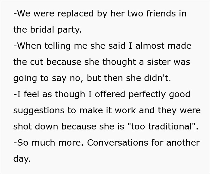 Woman Upset She Can’t Be A Bridesmaid Because Of Bride’s OCD, Splits The Internet - 6