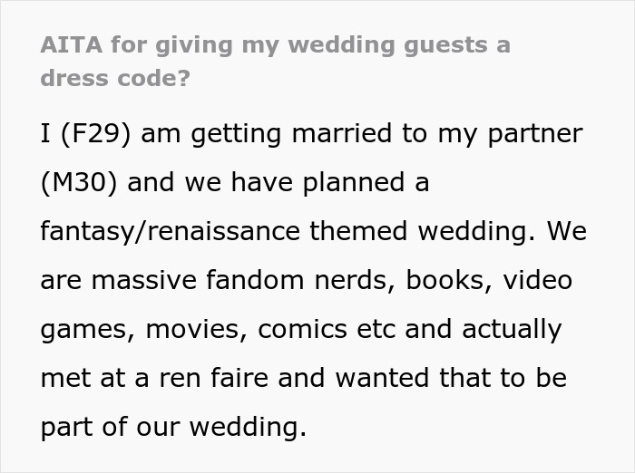 Nerdy Couple Wants A Fantasy Wedding, Guests Say They're Uncomfortable With The Theme - 2