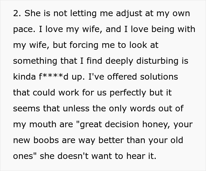 “She Brought It Upon Herself”: Man Considers Divorce After Wife’s Plastic Surgery - 22