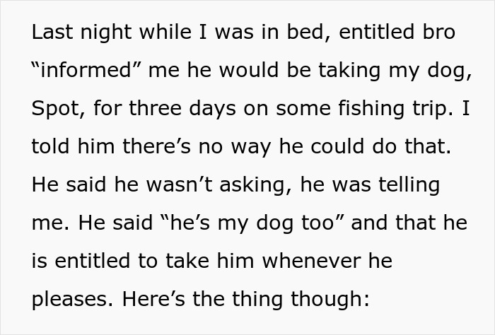 Woman Is Horrified Brother Wants To Take Dog On His Fishing Trip, Runs Away To Fiancé With It Woman Is Horrified Brother Wants To Take Dog On His Fishing Trip, Runs Away To Fiancé With It
