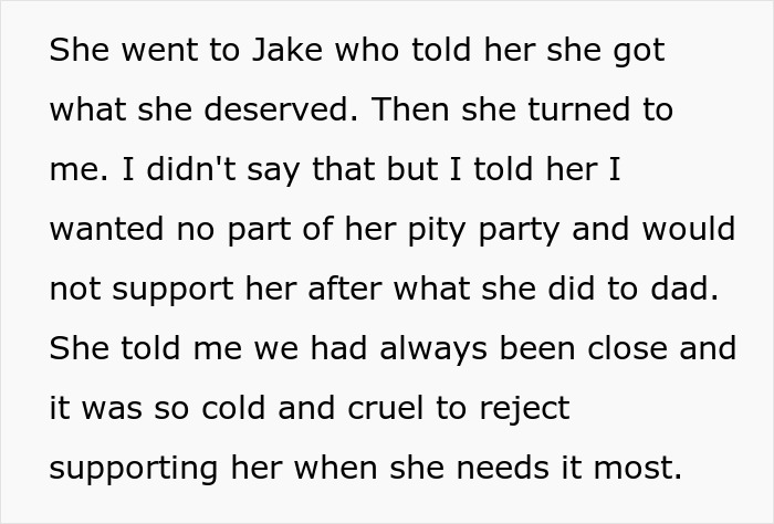 “[Am I The Jerk] For Refusing To Support My Sister After Dad Told Her He Regrets Being Her Dad?” - 19