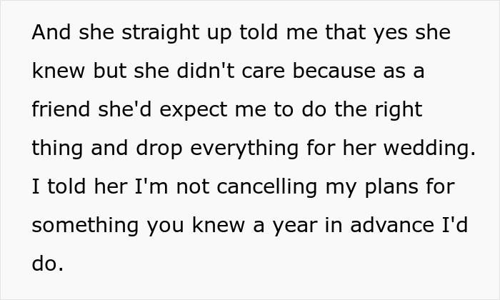 "AITA For Choosing A Concert Over My Best Friend's Wedding?"
