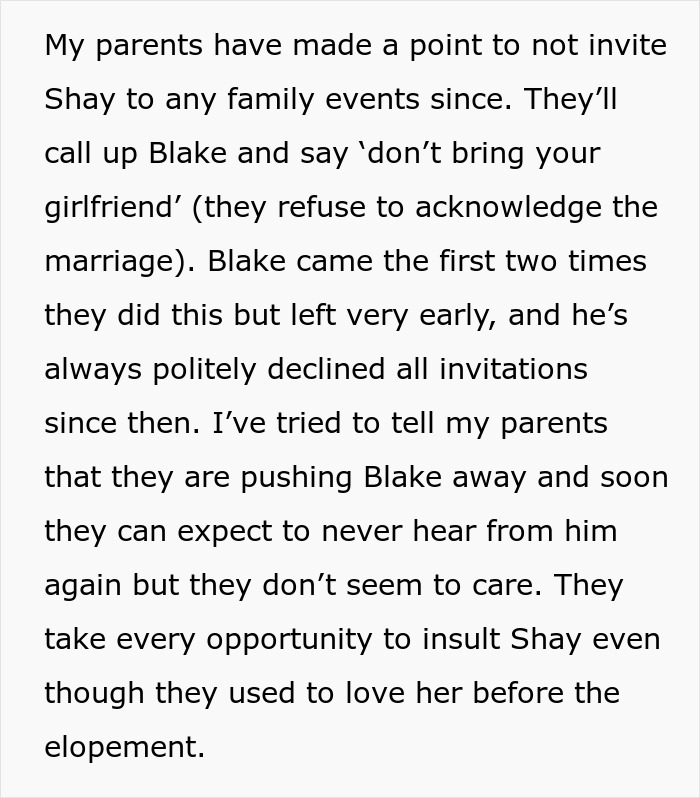 Parents Won’t Acknowledge Son’s Marriage, Daughter Bans Them From Her Kid’s Birthday - 6