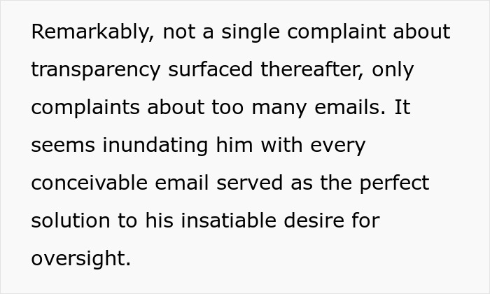 Malicious Compliance: Fed-Up Employee Gives Micromanaging Boss Exactly What He Asked For - 11