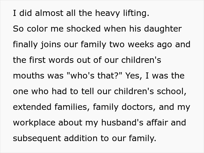 “My Husband’s Affair Daughter Was Dropped Off At Our House 2 Weeks Ago And It’s Causing Issues” “My Husband’s Affair Daughter Was Dropped Off At Our House 2 Weeks Ago And It’s Causing Issues”