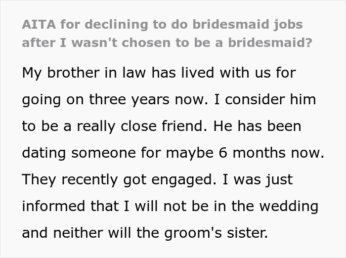Woman Upset She Can’t Be A Bridesmaid Because Of Bride’s OCD, Splits The Internet - 2