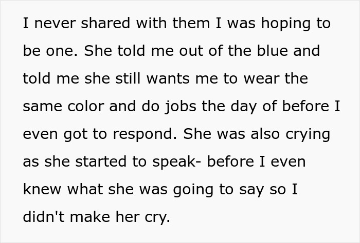 Woman Upset She Can’t Be A Bridesmaid Because Of Bride’s OCD, Splits The Internet - 14