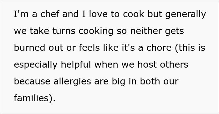 Chef Who Cooked And Cared For Wife While She Was Pregnant Is Shocked When SIL Demands Same Treatment
