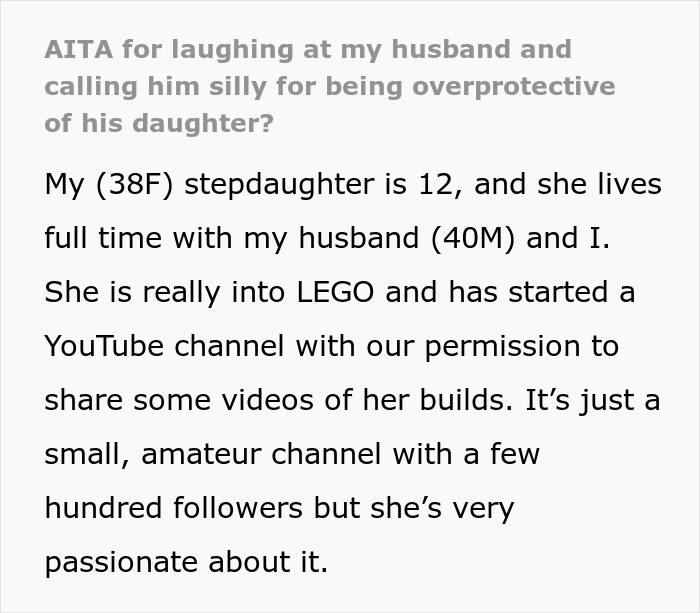 Woman Thinks Her Husband Is Being A Silly Overprotective Dad, Doesn't Realize How Serious He Is - 2