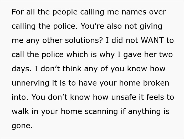 Niece Brazenly Burgles Aunt&rsquo;s Home, Her Mom Flips When Aunt Doesn&rsquo;t Warn About The Cops Coming 
