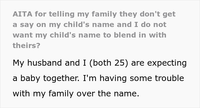 Woman Stands Up To Half-Siblings Who Don’t Want Her Baby’s Name To Stand Out Among Theirs Woman Stands Up To Half-Siblings Who Don’t Want Her Baby’s Name To Stand Out Among Theirs