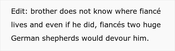 Woman Is Horrified Brother Wants To Take Dog On His Fishing Trip, Runs Away To Fiancé With It Woman Is Horrified Brother Wants To Take Dog On His Fishing Trip, Runs Away To Fiancé With It