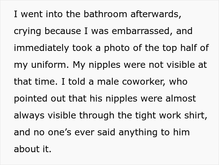 Woman Feels She Is Being Targeted At Work For Being Disabled When Manager Makes Fuss About Her Bra 