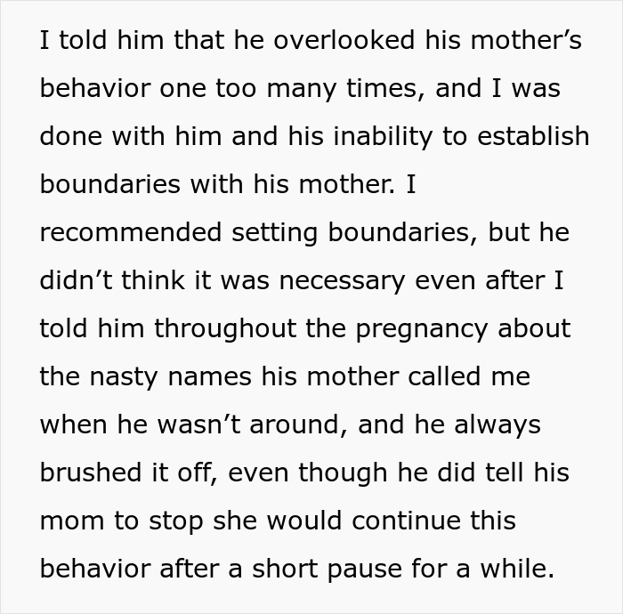 Woman handing husband divorce papers due to his refusal to address insults from his mother and lack of boundaries.