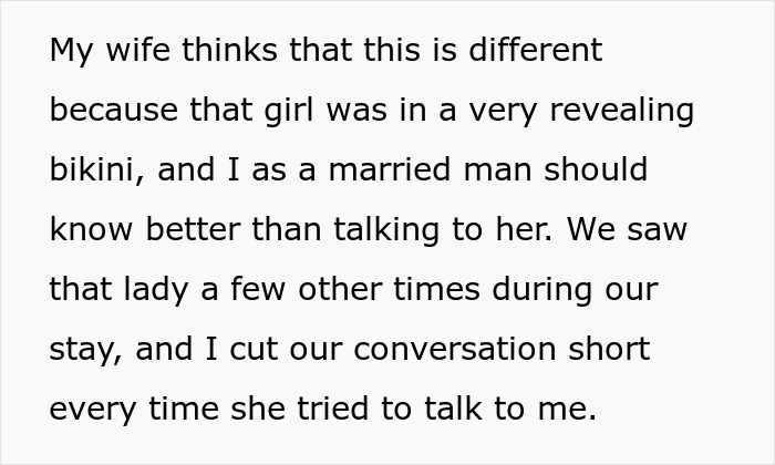 Text from a husband defending his actions during an argument with his wife, illustrating a relationship dispute online.