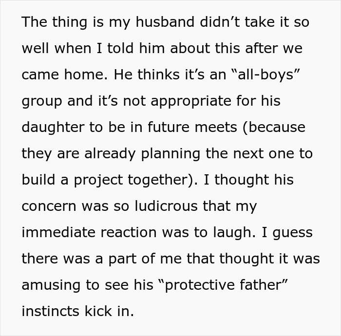 Woman Thinks Her Husband Is Being A Silly Overprotective Dad, Doesn't Realize How Serious He Is - 6