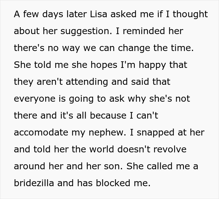 “He Takes A Nap At 12”: Bride Snaps After Entitled Sister Refuses To Attend Her Wedding “He Takes A Nap At 12”: Bride Snaps After Entitled Sister Refuses To Attend Her Wedding