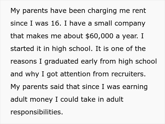 “Good Luck With That”: Parents Try To Ground 20 Y.O. Business Owner Who Pays Them Rent - 3