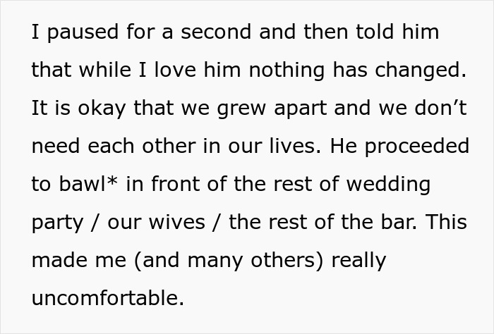 “AITAH For Causing My Ex-GF’s Husband (Also, My Previous Best Friend) To Cry At The Bar?”  - 9