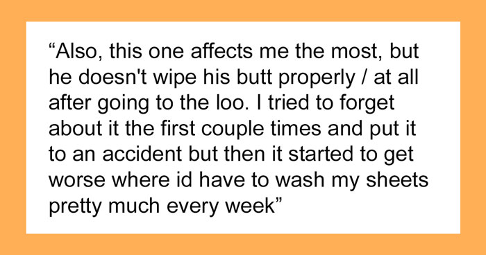 Guy Doesn’t Understand The Meaning Of Hygiene, His GF Puts Up With It For 2 Years