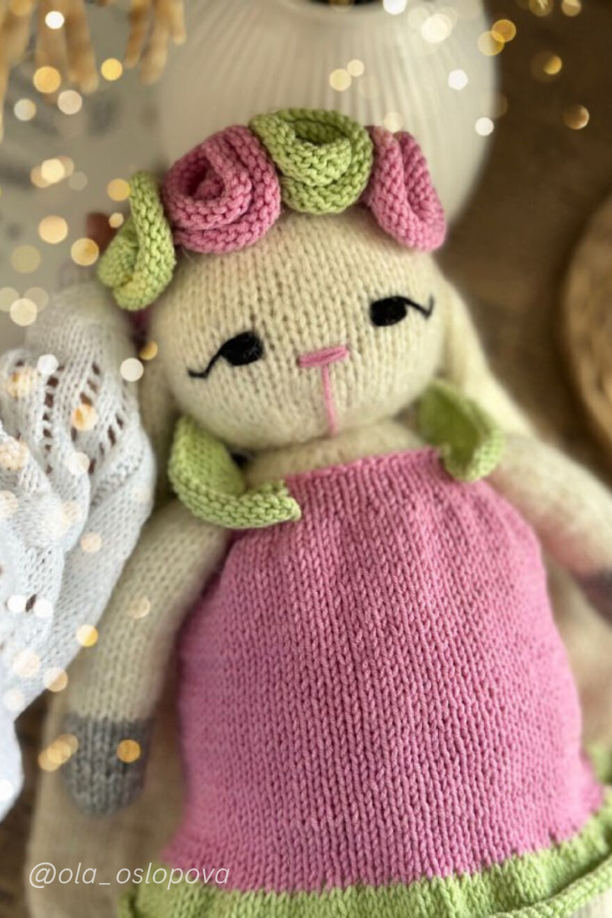 💖do You Want To Learn How To Knit A Charming Bunny With Just Two Knitting Needles? Then This Pattern Is Exactly For You!💖