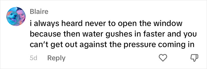 ER Doctor Lists 4 Things To Remember If Your Car Falls Into Water, People Online Are Thanking Her ER Doctor Lists 4 Things To Remember If Your Car Falls Into Water, People Online Are Thanking Her