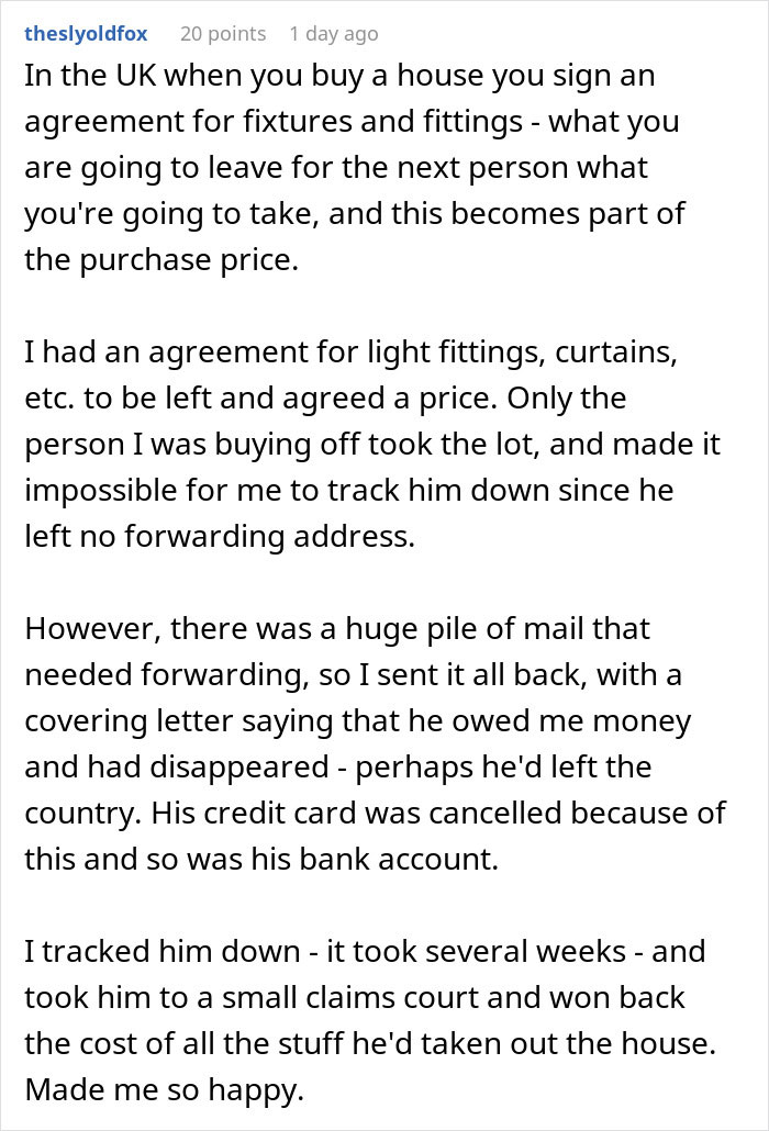 Woman Refuses To Buy Previous Tenant's Stuff, Hoping She'll Leave It Anyway, Comes To Regret It