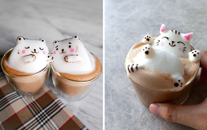 45 Captivating Sculptures And Drawings Made Entirely From Coffee Foam By Daphne Tan (New Pics)