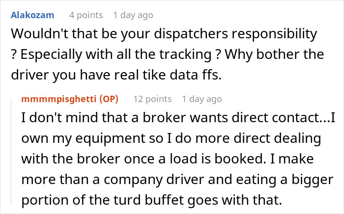 &ldquo;Half Past Stupid O&rsquo;Clock&rdquo;: Micromanaging Broker Tracks Trucker&rsquo;s Every Move, She Has Enough
