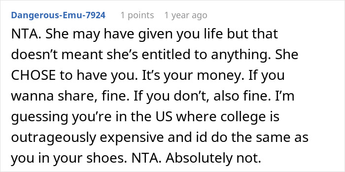 Alt text: Woman considers going no-contact with mom after $150k lawsuit payout demand over family support conflict