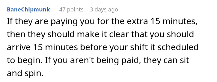 Employee Refuses To Follow Boss's Demands To Show Up Earlier - 24