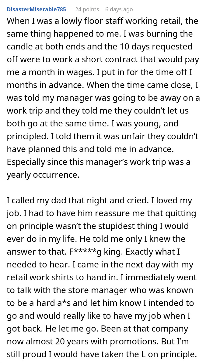 &ldquo;I Will Regret Nothing&rdquo;: Employee Refuses To Work During His PTO, Goes To Concert Instead