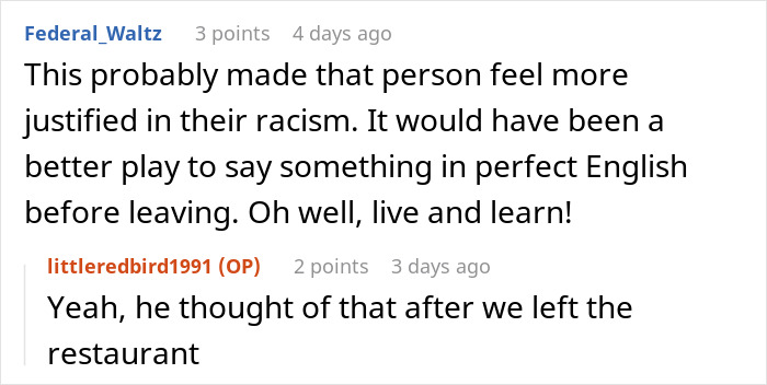 "No Good, We Go": Rude Waitress Assumes Man Doesn't Speak English, He Plays Along
