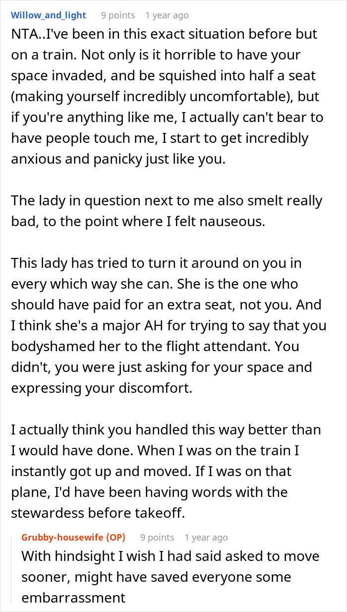 Person Gets Trapped By A Plus-Size Woman On A Flight, Makes Her Cry After Asking To Switch Seats - 29
