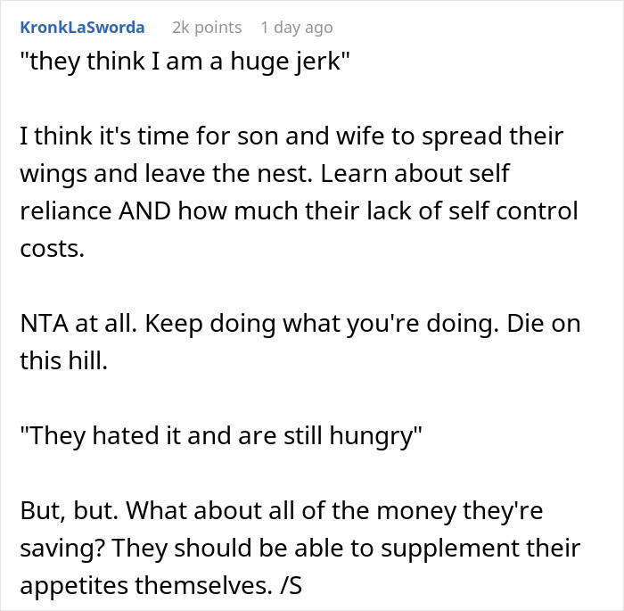 Mom Is Sick And Tired Of Cooking Extra Food For Glutton Son And DIL, Decides To Label The Leftovers - 16