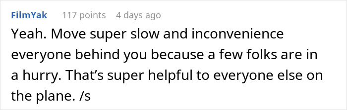 Man Hates 'Line Cutters' When Deboarding A Plane, Decides To Teach Them A Lesson