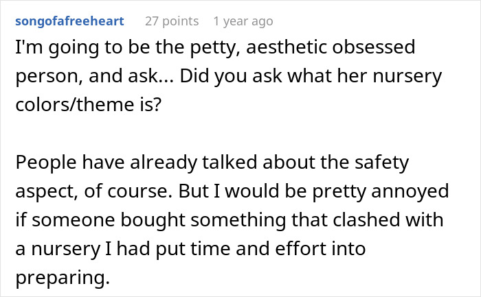 Person Gets A Different Gift For A Pregnant Friend Than On Registry, Ends Up Having To Cancel It - 18