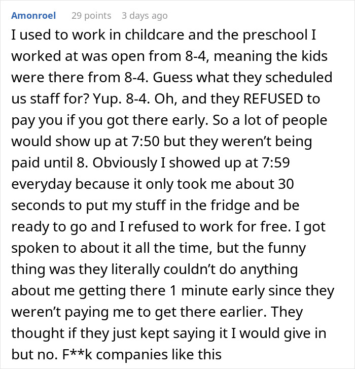 Employee Refuses To Follow Boss's Demands To Show Up Earlier - 26
