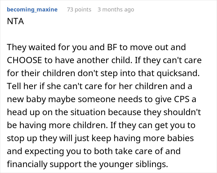 Teen Refuses To Become BF&rsquo;s Mom&rsquo;s Free Babysitter After She Welcomes Baby No. 10