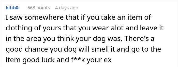 "My Partner Released Our Dog On The Side Of The Highway"