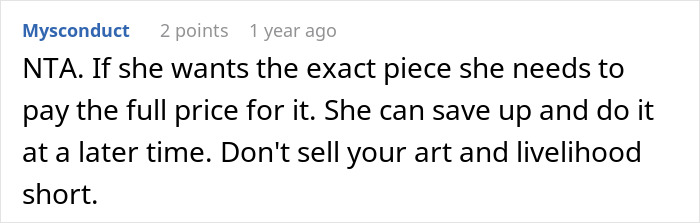Text post about an artist standing firm on pricing for a memorial tattoo project. Text post about an artist standing firm on pricing for a memorial tattoo project.