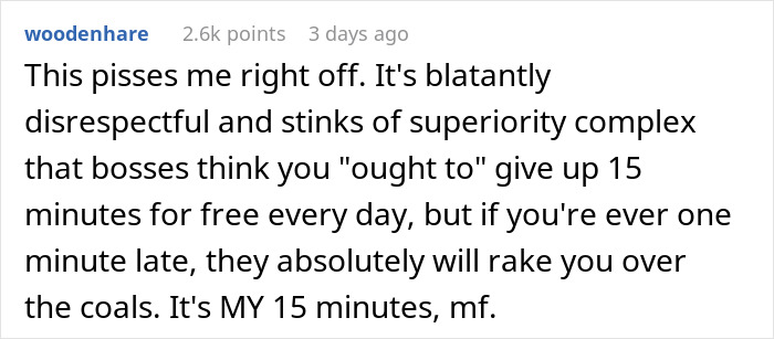 Employee Refuses To Follow Boss's Demands To Show Up Earlier - 19