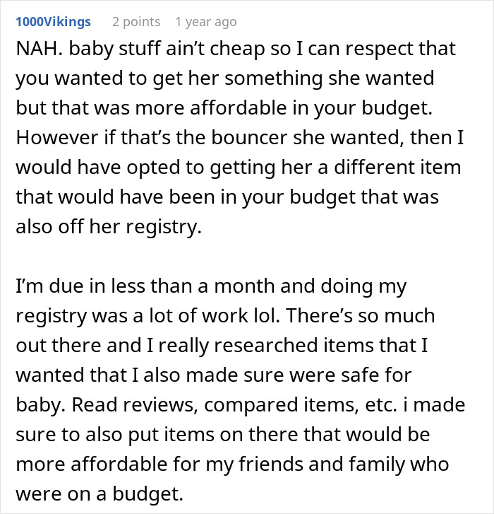 Person Gets A Different Gift For A Pregnant Friend Than On Registry, Ends Up Having To Cancel It - 25