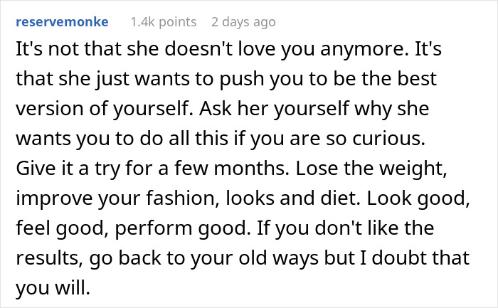 "Who I Was When We Met/Married Is No Longer Good Enough For Her": Wife Wants Husband To Glow Up