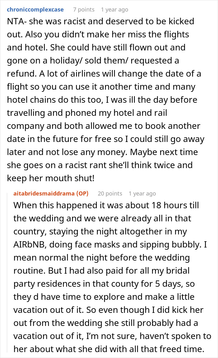 Internet Applauds Bride For Kicking Bridesmaid Off Her Destination Wedding The Day Before The Event - 18