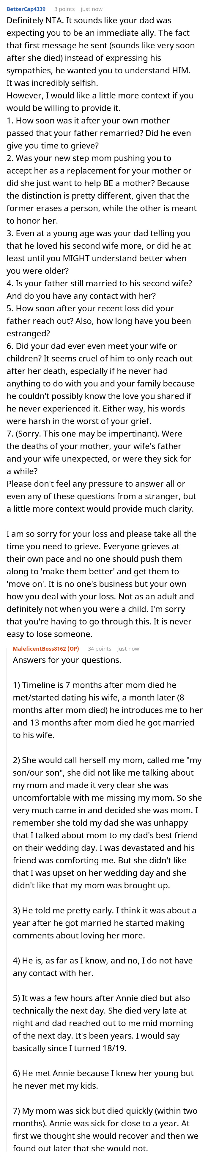 Dad Gets Upset With Son Who Lost His Wife For Judging His Decisions When He Himself Was Widowed  - 16