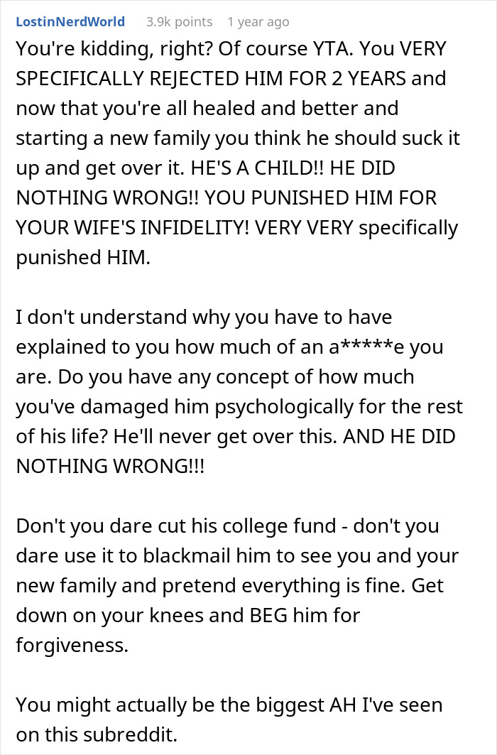 Guy Becomes Estranged From Son After Finding Out He's An Affair Kid, Family Drama Ensues Guy Becomes Estranged From Son After Finding Out He's An Affair Kid, Family Drama Ensues