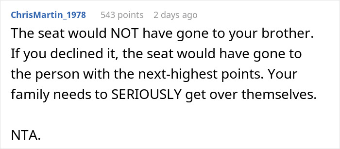 Sis Got A Free Upgrade To First Class On Long Flight, Family Is Furious She Didn’t Give It To Bro Sis Got A Free Upgrade To First Class On Long Flight, Family Is Furious She Didn’t Give It To Bro
