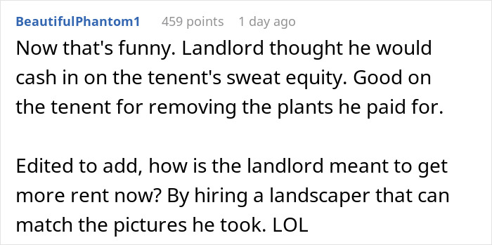 Tenant Gets Kicked Out As His Garden Is Used To Bump Up Rent, He Takes It With Him On His Way Out - 13